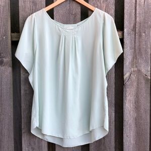 Versatile Mint Green Anthropologie Blouse, Size 8